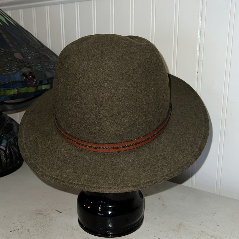 Pendleton Forest Green Hat With Tan Leather Band - image 4